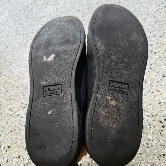 ARMANI Men's Black, Navy Blue and Brown Casual Shoes - Picture 6 of 7